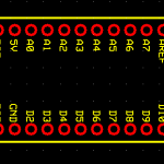 Arduino Nano (correct module width w/mounting holes)